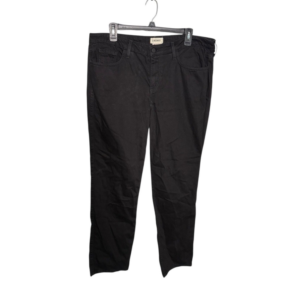 L'agence Nevia Low Rise Straight Leg Black Jeans Size 32 Classic